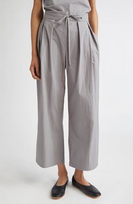 Lafayette 148 New York Lafayette 148 New York Dean Tie Waist Ankle Wide Leg Pants