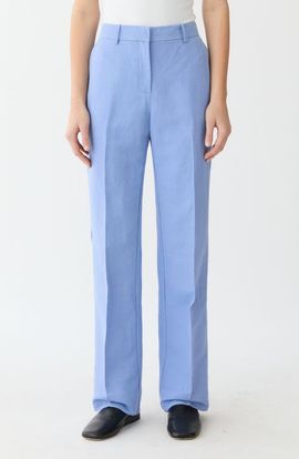 Lafayette 148 New York Lafayette 148 New York Gates Silk & Linen Straight Leg Pants