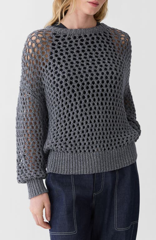Lafayette 148 New York Lafayette 148 New York Hand Knit Cotton Open Stitch Sweater