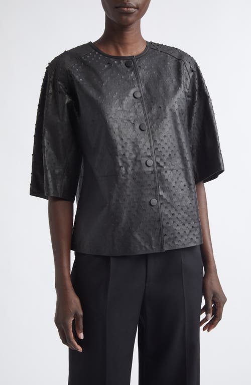 Lafayette 148 New York Lafayette 148 New York Laser Cut Leather Jacket
