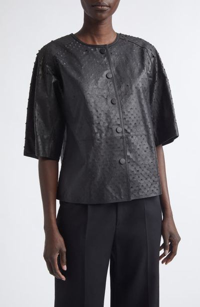 Lafayette 148 New York Lafayette 148 New York Laser Cut Leather Jacket