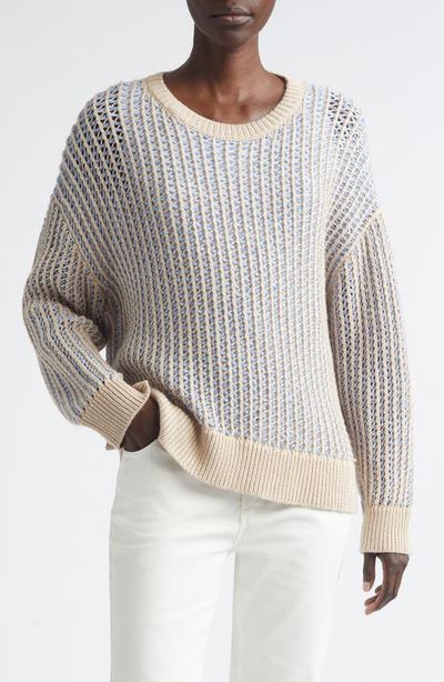 Lafayette 148 New York Lafayette 148 New York Open Stitch Cashmere & Silk Crewneck Sweater
