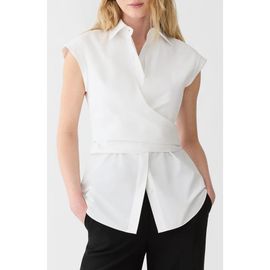 Lafayette 148 New York Lafayette 148 New York Organic Cotton Poplin Wrap Shirt