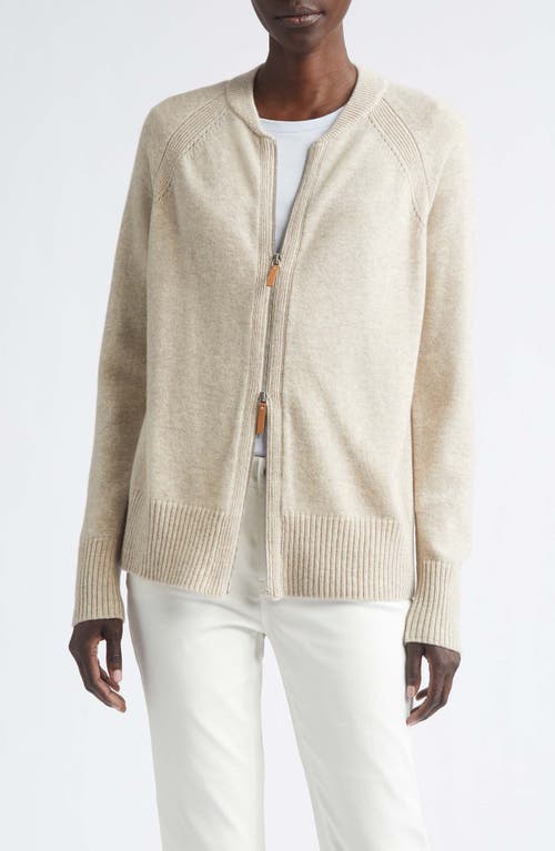 Lafayette 148 New York Lafayette 148 New York Raglan Sleeve Merino Wool & Cashmere Full Zip Cardigan