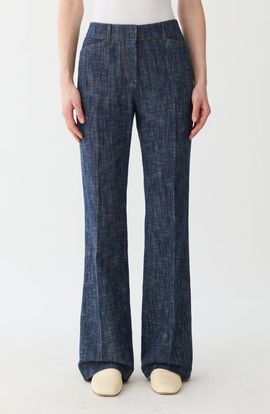 Lafayette 148 New York Lafayette 148 New York Reade Cotton & Linen Flare Leg Pants