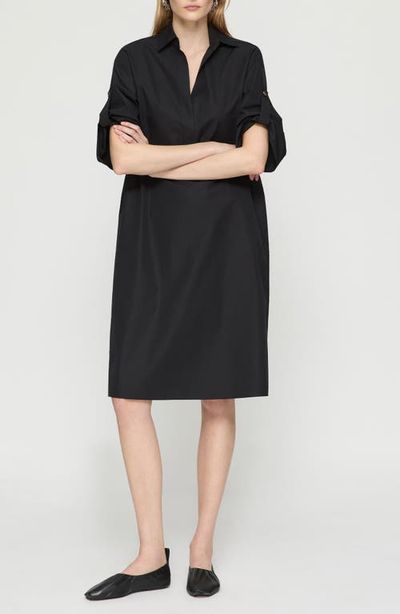 Lafayette 148 New York Lafayette 148 New York Roll Tab Sleeve Cotton Popover Dress