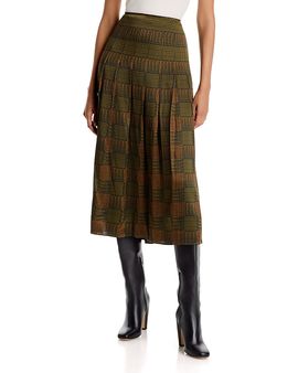 Lafayette 148 New York Lafayette 148 New York Silk Pleated Long Skirt