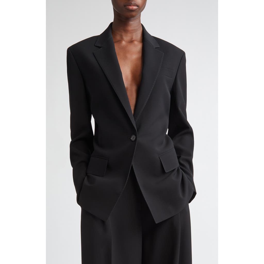 Lafayette 148 New York Lafayette 148 New York Structured Shoulder Fitted Responsible Finesse Crepe Blazer