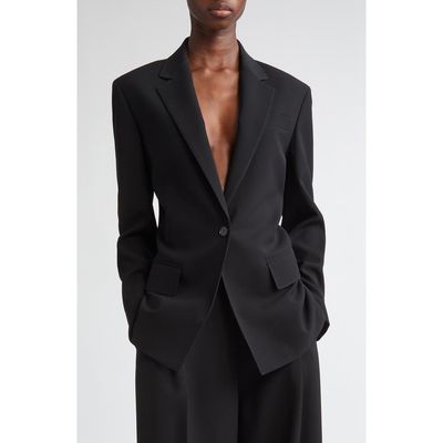 Lafayette 148 New York Lafayette 148 New York Structured Shoulder Fitted Responsible Finesse Crepe Blazer