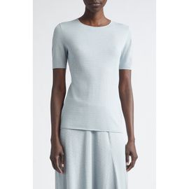 Lafayette 148 New York Lafayette 148 New York Textured Stitch Short Sleeve Sweater