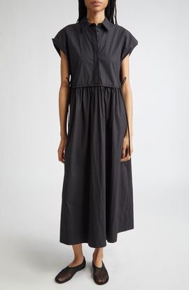 Lafayette 148 New York Lafayette 148 New York Travel Cotton Gathered Waist Shirtdress