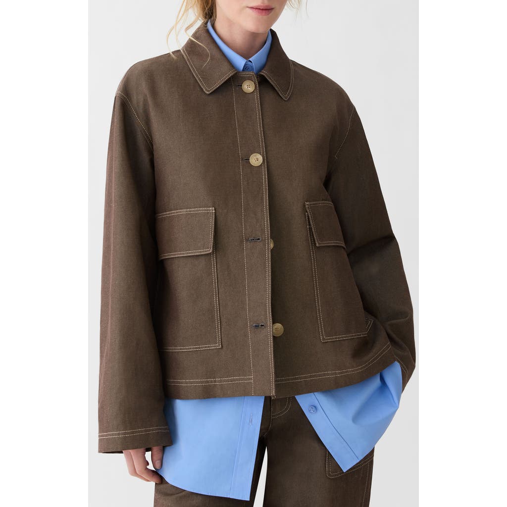 Lafayette 148 New York Lafayette 148 New York Workwear Cotton & Linen Twill Jacket
