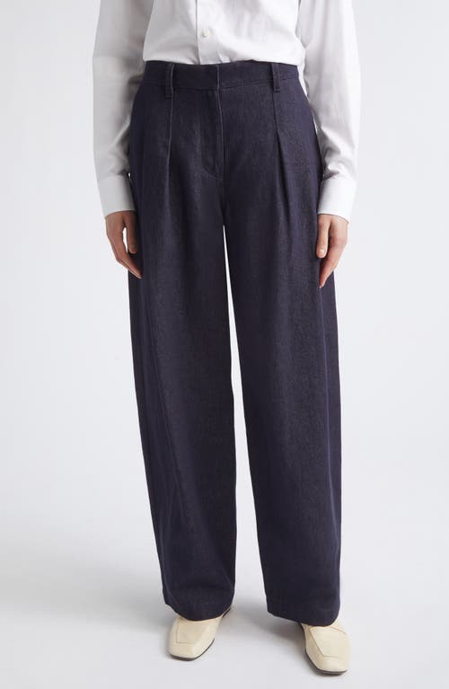 Lafayette 148 New York Lafayette 148 New York Wyatt Pleated Cotton & Linen Barrel Leg Pants