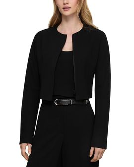Lafayette 148 New York Lafayette 148 New York Zip Front Collarless Short Jacket