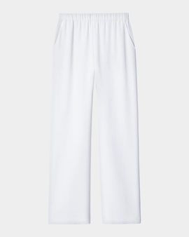 Lafayette 148 New York Organic Silk Crepe Straight-Leg Pull-On Pants