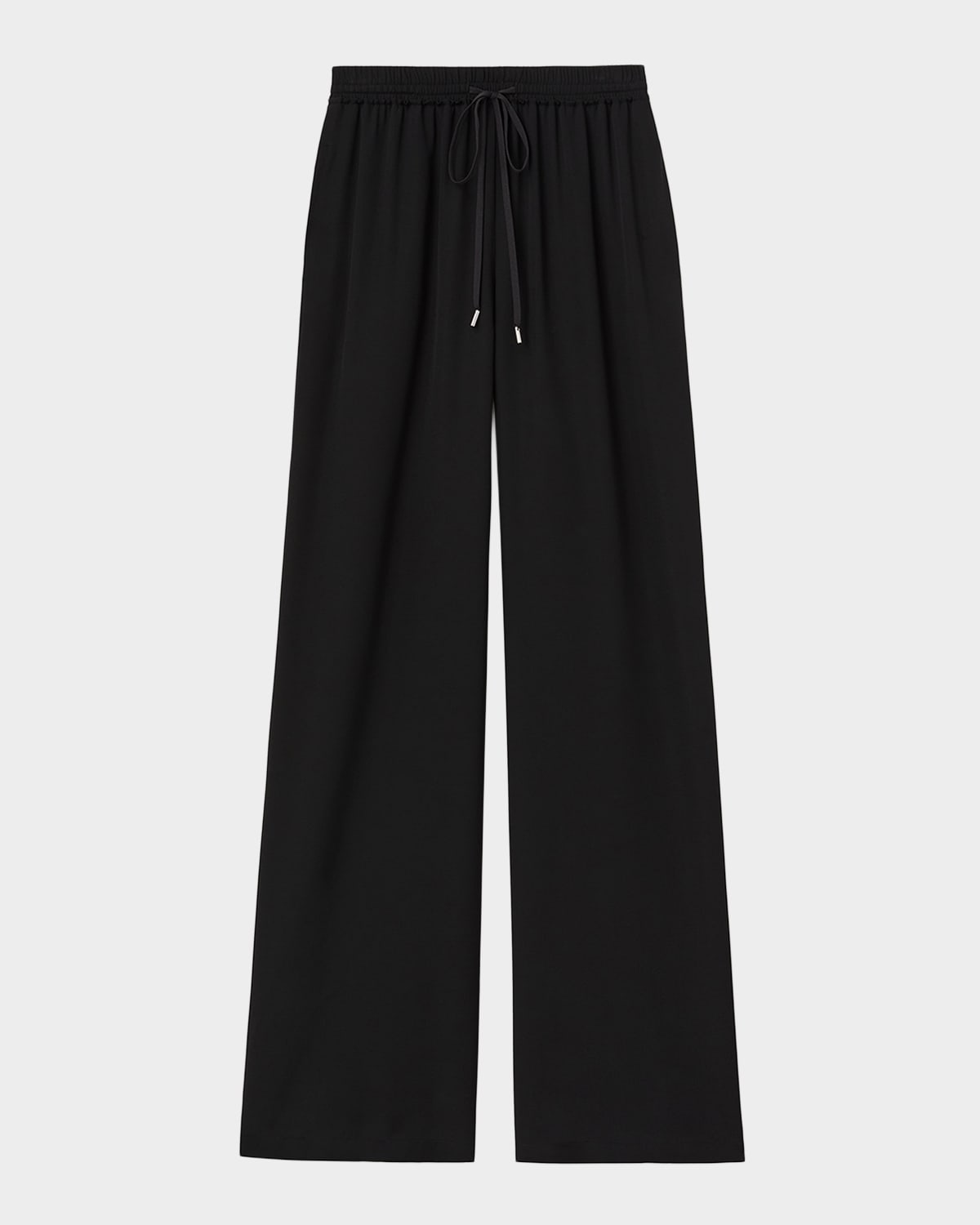 Lafayette 148 New York Penn Straight-Leg Silk Georgette Pants
