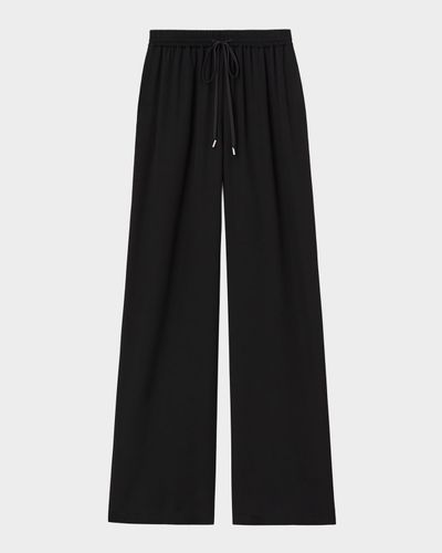 Lafayette 148 New York Penn Straight-Leg Silk Georgette Pants