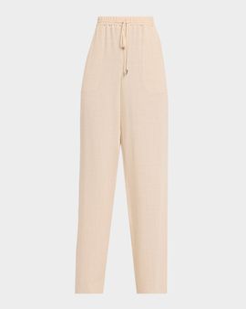 Lafayette 148 New York Penn Wool-Silk Twill Pants