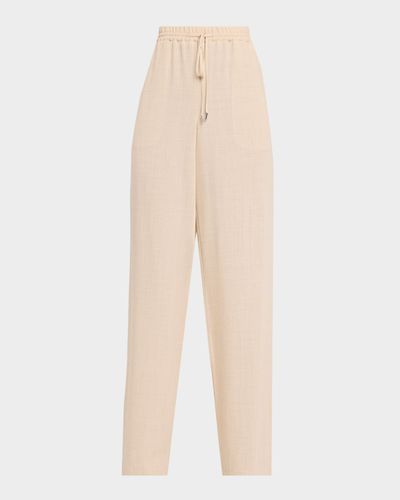 Lafayette 148 New York Penn Wool-Silk Twill Pants