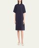 Lafayette 148 New York Pleated Cotton Shift Shirtdress - 2