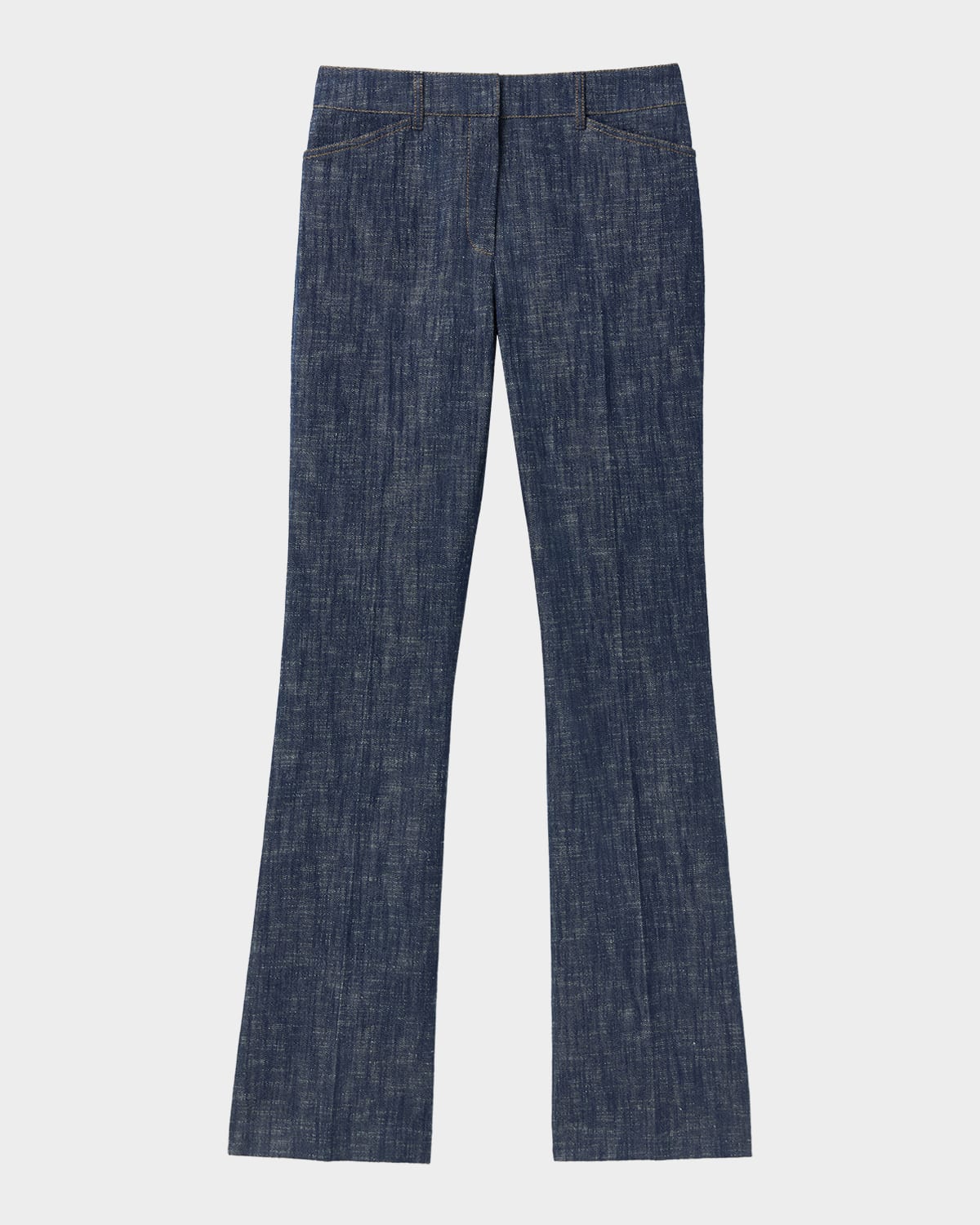 Lafayette 148 New York Readed Flare-Leg Denim Pants