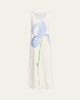 Lafayette 148 New York Sleeveless Flower Silk-Linen Maxi Dress - 1