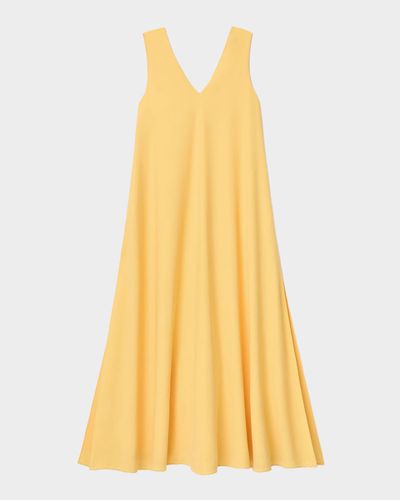 Lafayette 148 New York Sleeveless Viscose-Silk Trapeze Maxi Dress