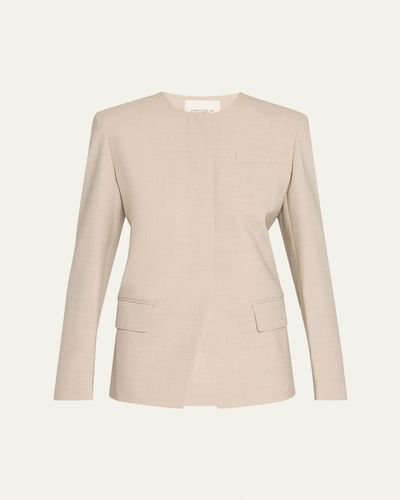 Lafayette 148 New York Stretch Wool Fitted Blazer
