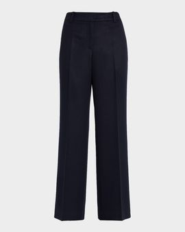 Lafayette 148 New York Sullivan Straight-Leg Camel Hair Pants