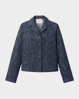 Lafayette 148 New York Three-Pocket Cotton Denim Jacket