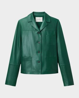 Lafayette 148 New York Three-Pocket Nappa Leather Jacket