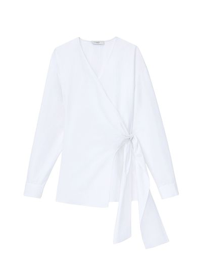 Lafayette 148 New York Women's Long-Sleeve Wrap Blouse