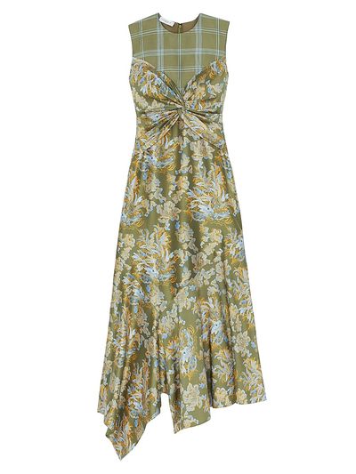 Lafayette 148 New York - Women's Patchwork Asymmetric Midi-Dress