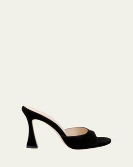 L'Agence 95mm Avery Suede Mules