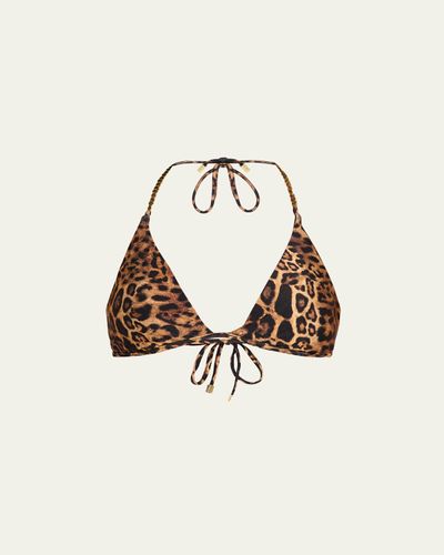 L'Agence Annabelle Leopard Bikini Top