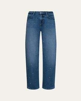 L'Agence Bex High-Rise Studded Rodeo Jeans