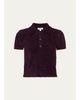 L'AGENCE Cirrus Crop Polo Shirt - 1