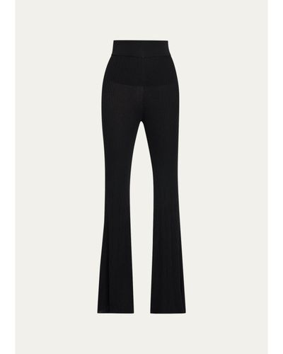 L'AGENCE Conan Rib-Knit Flare Pants