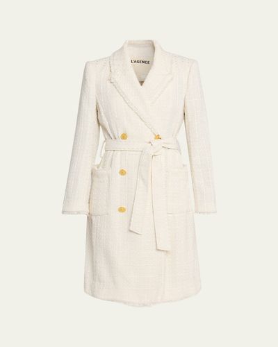 L'Agence Cooper Tweed Trench Coat