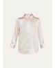L'AGENCE Dani 3/4-Sleeve Silk Blouse - 1
