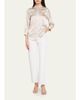L'AGENCE Dani 3/4-Sleeve Silk Blouse - 2