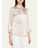 L'AGENCE Dani 3/4-Sleeve Silk Blouse - 4