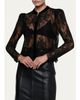 L'AGENCE Dorothea Velvet Lace Blouse - 4