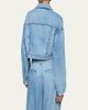 L'Agence Gaines Balloon-Sleeve Denim Jacket - 2