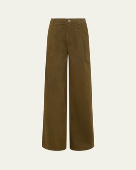 L'Agence Jayce Pleated Wide-Leg Jeans