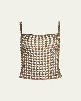 L'Agence Joanette Ribbon-Woven Tank