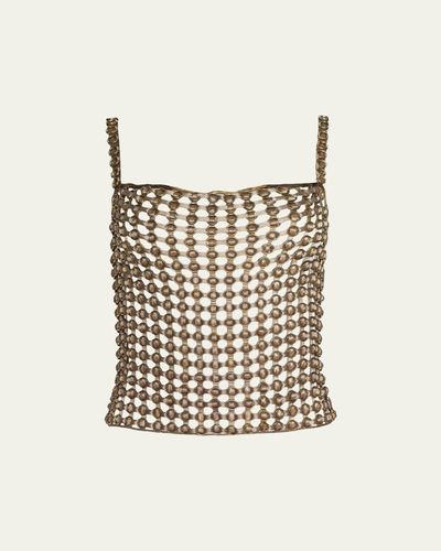 L'Agence Joanette Ribbon-Woven Tank