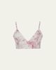 L'Agence Kaori Etoile-Print Linen Bralette Top - 1