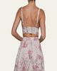 L'Agence Kaori Etoile-Print Linen Bralette Top - 3