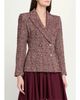 L'AGENCE Karima Herringbone Cinched Blazer - 4